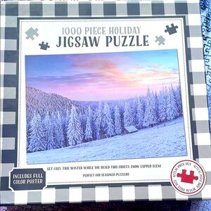 1000 Piece Winter scene Jigsaw Puzzle. Complete